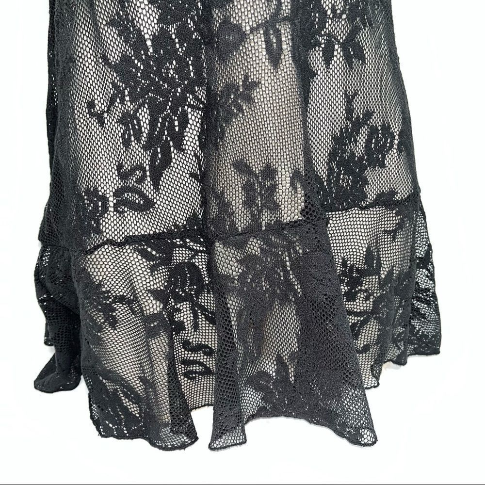 Victoria’s Secret large lingerie slip dress black lace halter - Picture 6 of 11